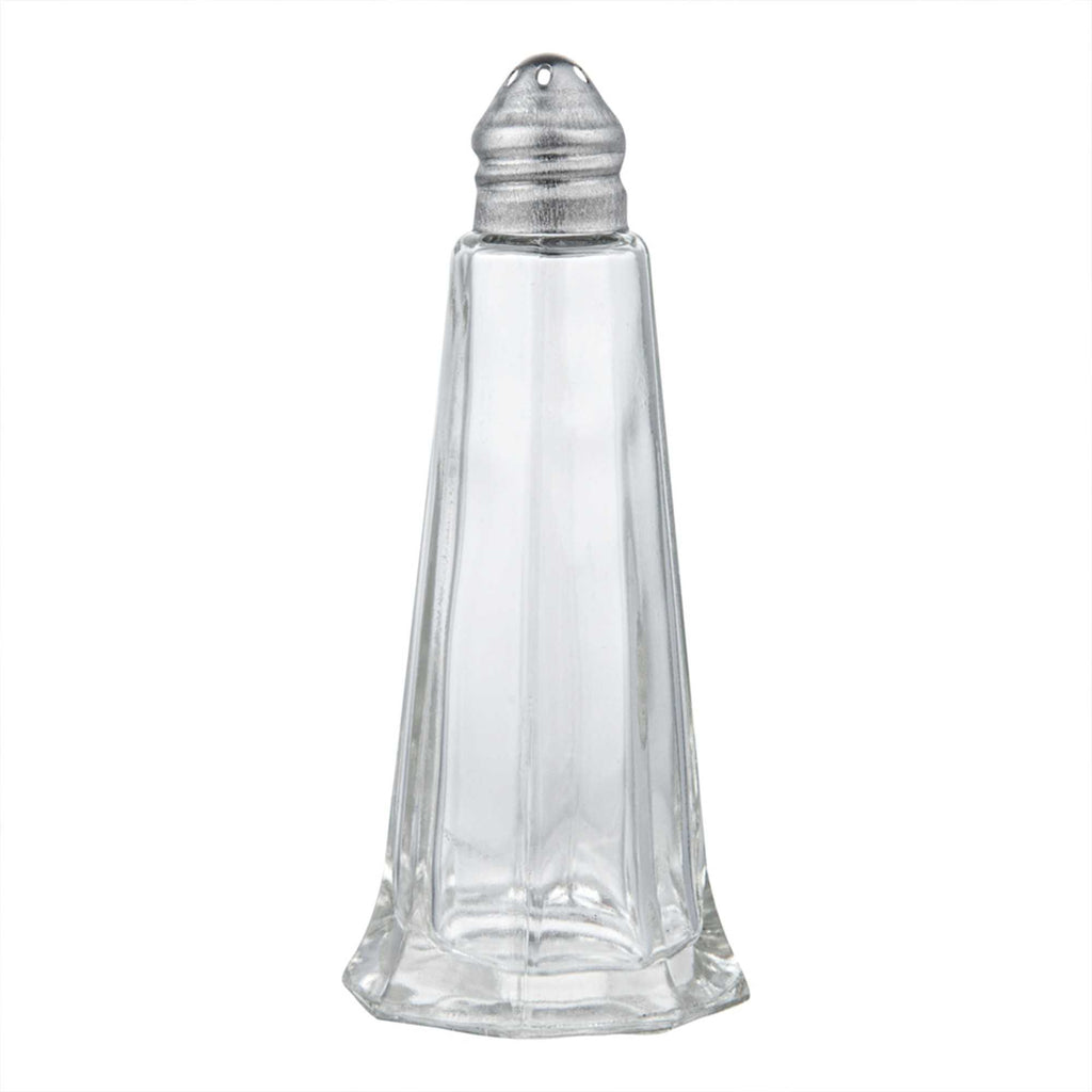 Chef 101 1 oz Glass Salt and Pepper Shaker Set - Tower Style - 1 3/4" x 1 3/4" x 4 1/4" - 10 count box