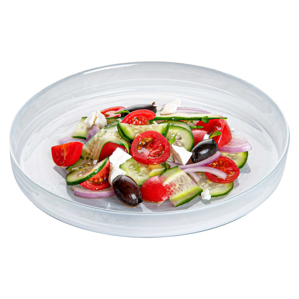 Vetri Round White Glass Alabaster Plate - 8 1/4" x 8 1/4" x 1" - 1 count box