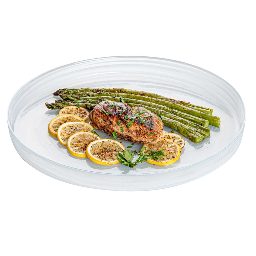 Vetri Round White Glass Alabaster Plate - 13" x 13" x 1 1/2" - 1 count box