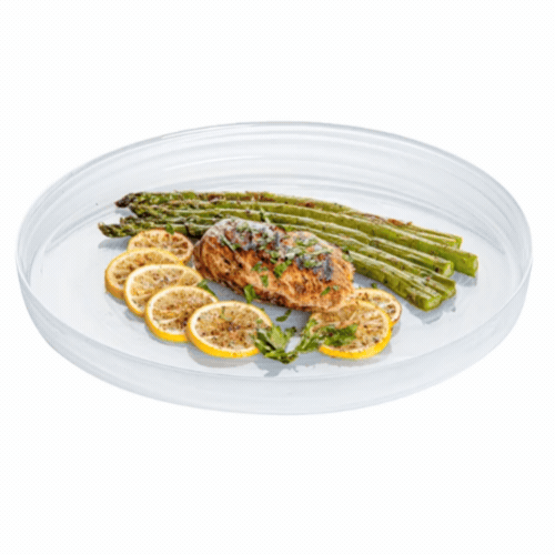 Vetri Round White Glass Alabaster Plate - 13" x 13" x 1 1/2" - 6 count box