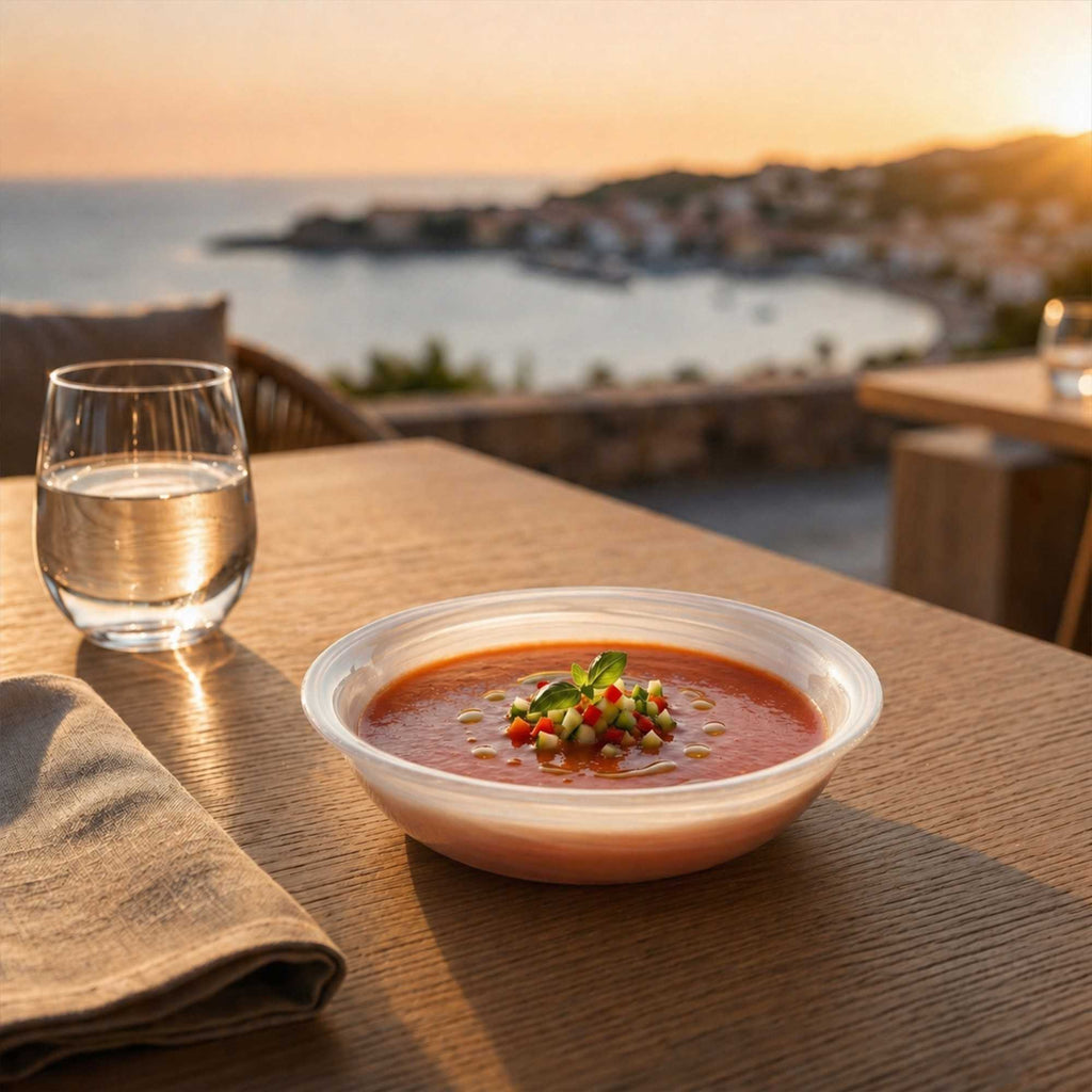 Vetri 24 oz Round White Glass Solar Bowl - 7 3/4" x 7 3/4" x 1 3/4" - 6 count box