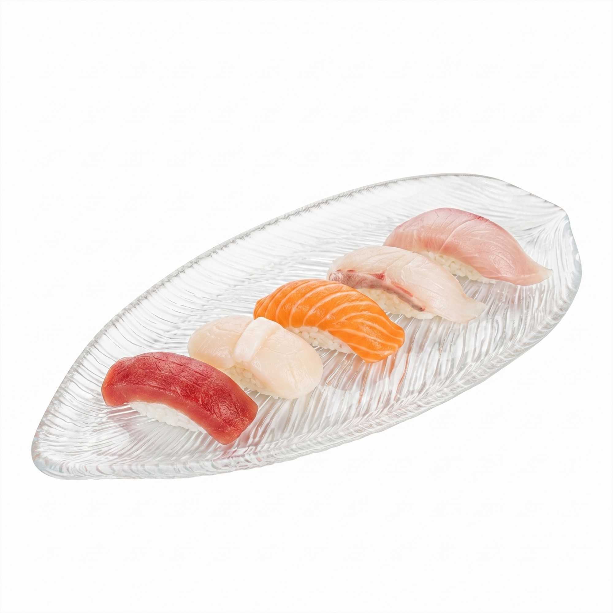 Vetri Clear Glass Leaf Serving Plate - 11 3/4" x 5 1/2" x 3/4" - 1 count box