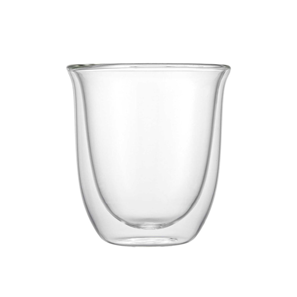 Forma Professional 7 oz Glass Coffee Cup - Double Wall, Borosilicate - 3 1/2'' x 3 1/2'' x 3 3/4'' - 12 count box