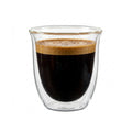 Forma Professional 7 oz Glass Coffee Cup - Double Wall, Borosilicate - 3 1/2'' x 3 1/2'' x 3 3/4'' - 12 count box