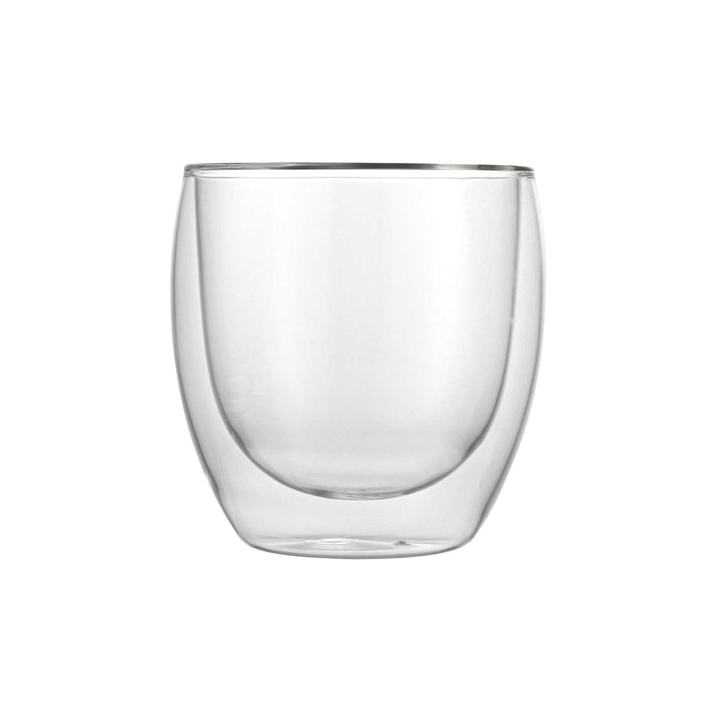 Forma Professional 8 oz Coffee Cup - Double Wall, Borosilicate - 3 1/4'' x 3 1/4'' x 3 1/2'' - 12 count box