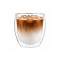 Forma Professional 8 oz Coffee Cup - Double Wall, Borosilicate - 3 1/4'' x 3 1/4'' x 3 1/2'' - 2 count box