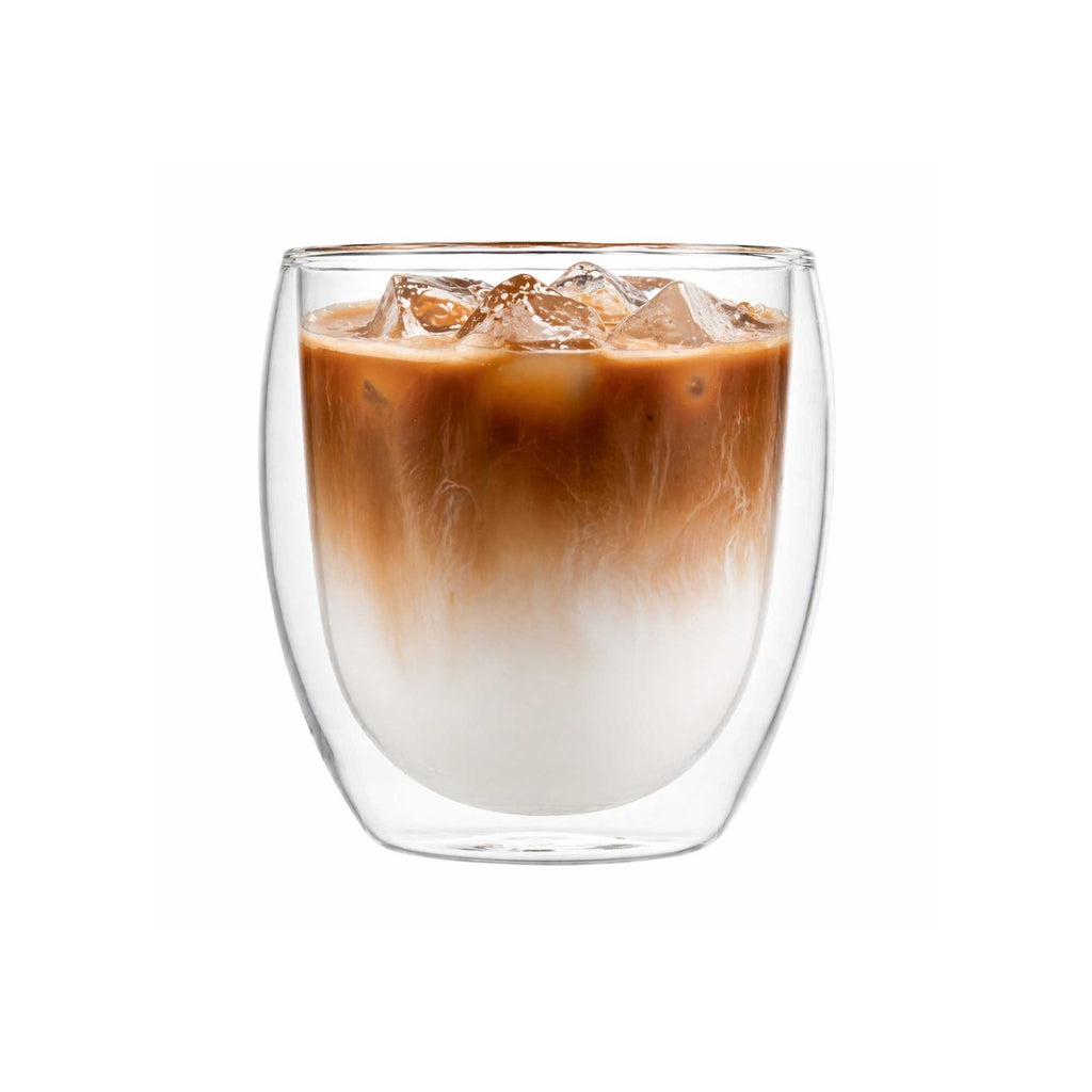 Forma Professional 8 oz Coffee Cup - Double Wall, Borosilicate - 3 1/4'' x 3 1/4'' x 3 1/2'' - 12 count box