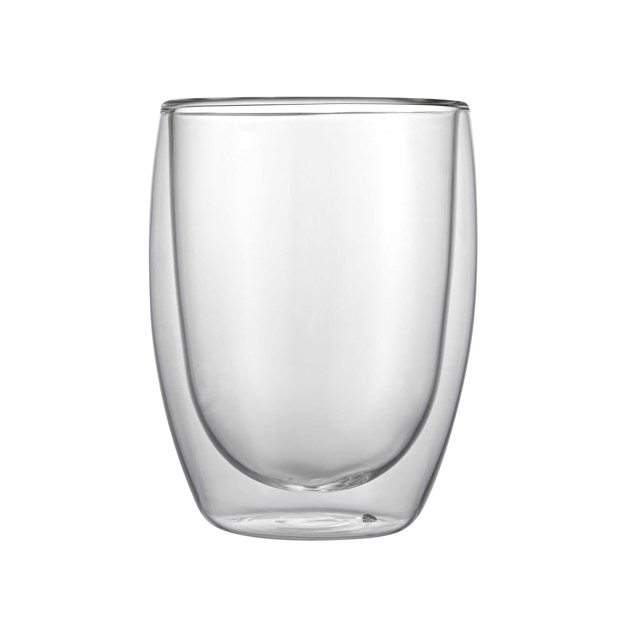 Forma Professional 12 oz Coffee Cup - Double Wall, Borosilicate - 3 1/4'' x 3 1/4'' x 4 3/4'' - 2 count box