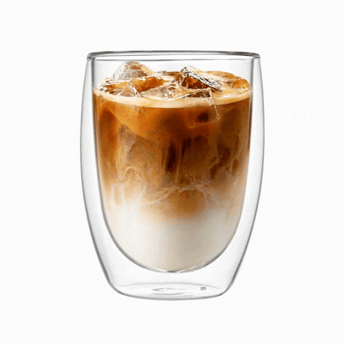 Forma Professional 12 oz Coffee Cup - Double Wall, Borosilicate - 3 1/4'' x 3 1/4'' x 4 3/4'' - 12 count box