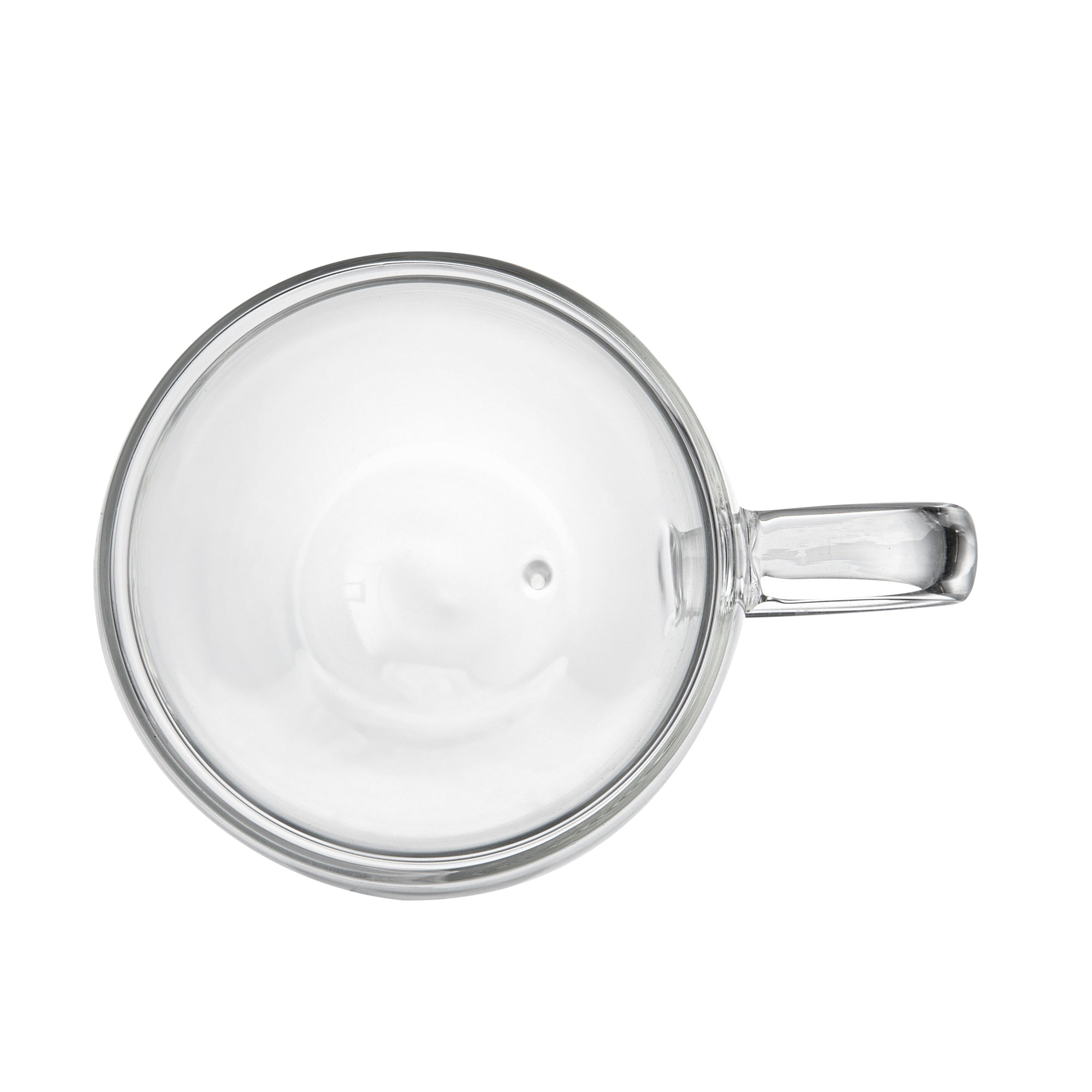 Forma Professional 5 oz Glass Coffee Cup - Double Wall, Borosilicate, with Handle - 2 1/2'' x 2 1/2'' x 3 1/4'' - 2 count box