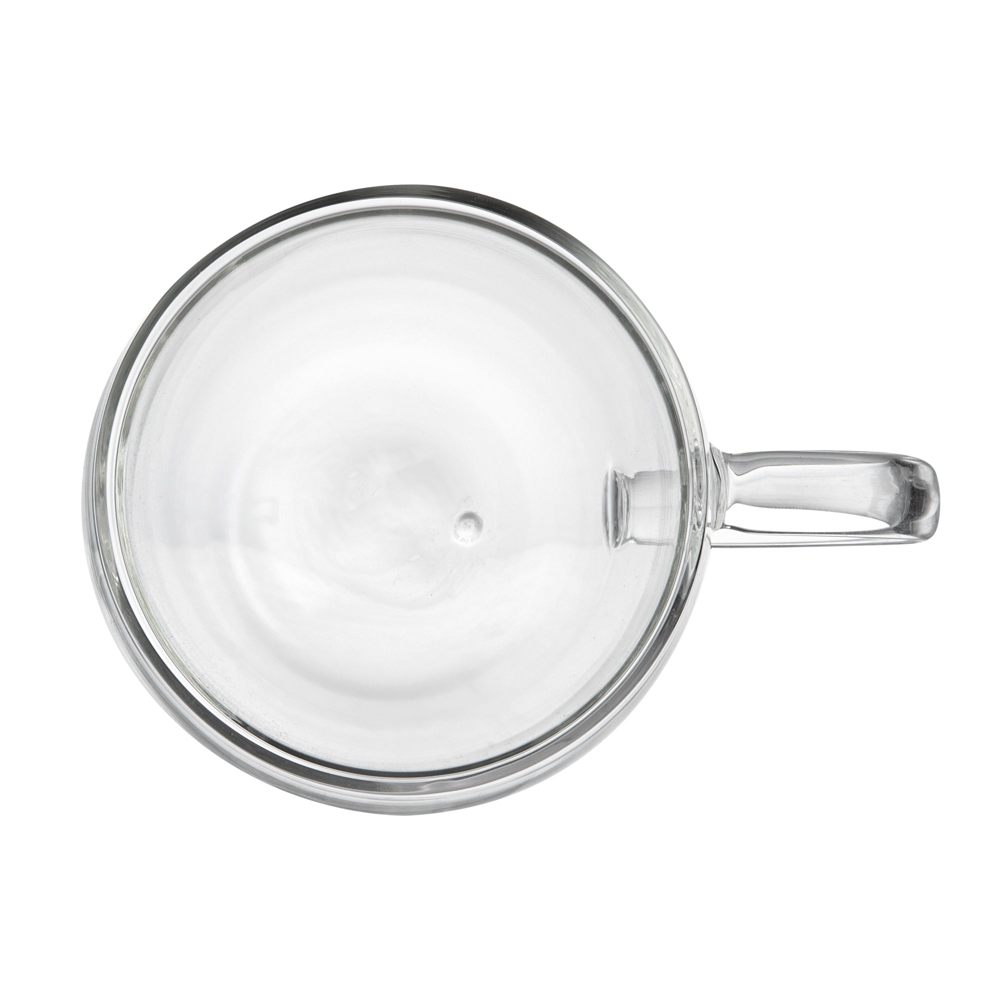 Forma Professional 8 oz Glass Coffee Cup - Double Wall, Borosilicate, with Handle - 3'' x 3'' x 3 1/2'' - 12 count box