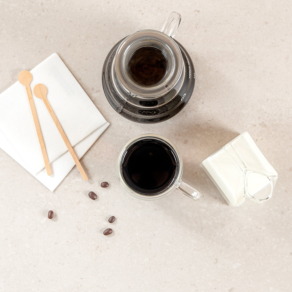 Forma Professional 8 oz Glass Coffee Cup - Double Wall, Borosilicate, with Handle - 3'' x 3'' x 3 1/2'' - 12 count box