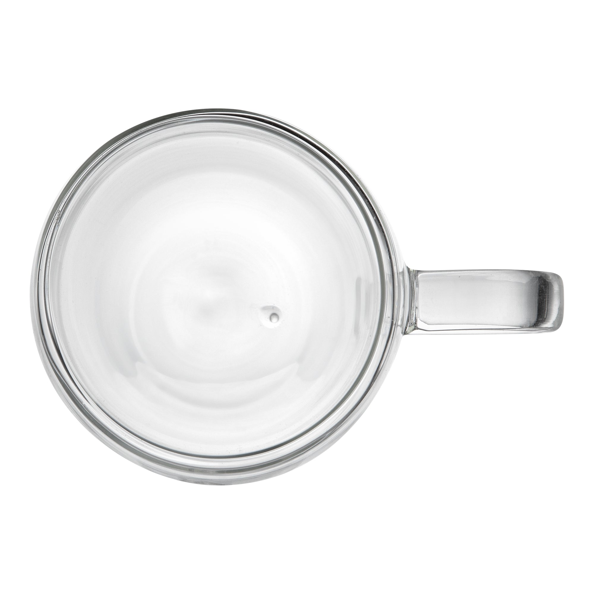 Forma Professional 12 oz Glass Coffee Cup - Double Wall, Borosilicate, with Handle - 3'' x 3'' x 4 1/2'' - 12 count box