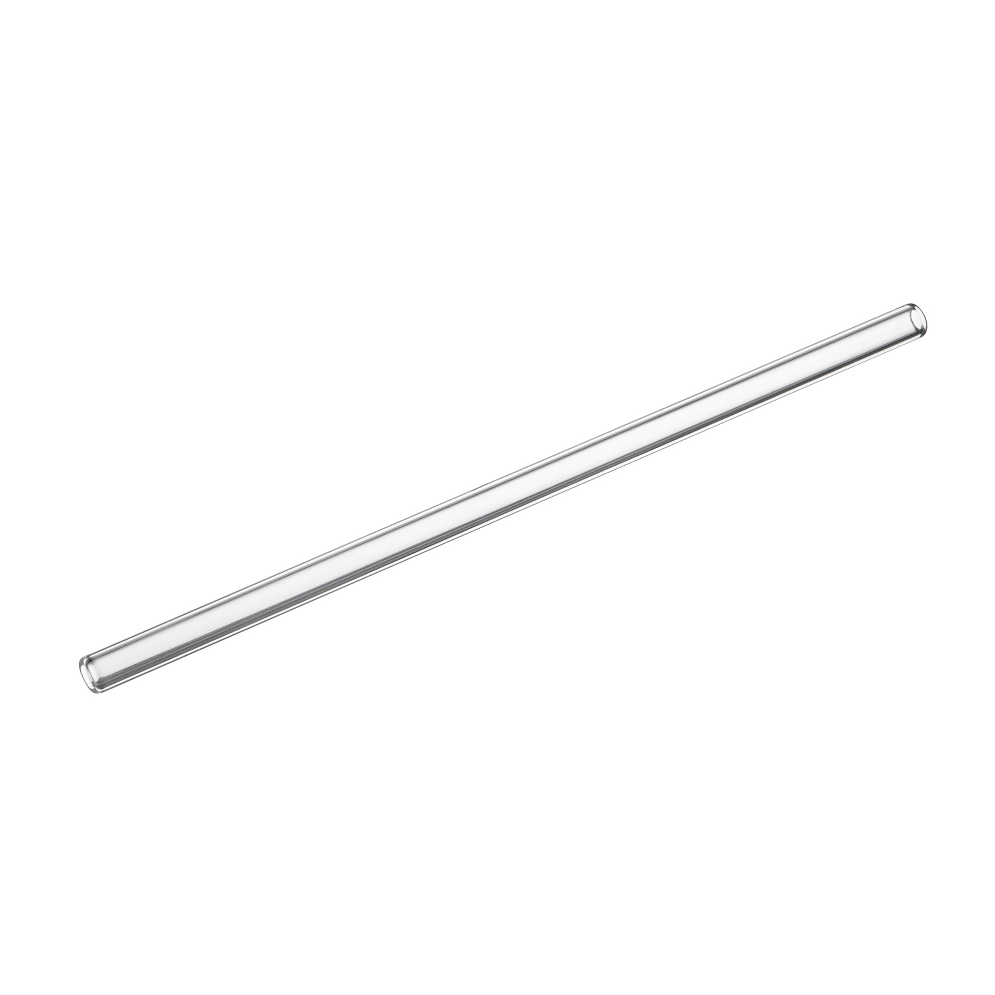 Forma Professional Clear Glass Straw - Borosilicate, with Brush - 7 3/4'' - 10 count box