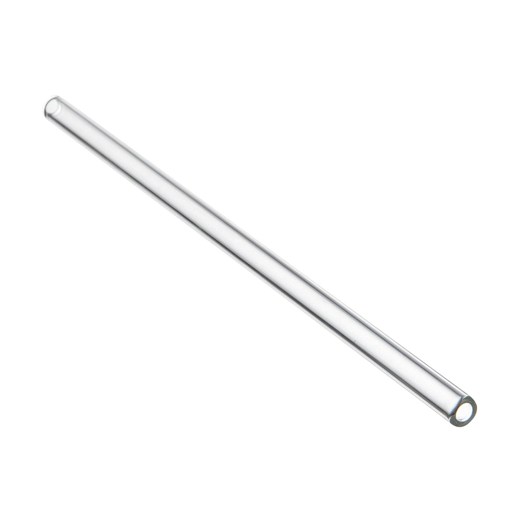 Forma Professional Clear Glass Straw - Borosilicate, with Brush - 7 3/4'' - 10 count box