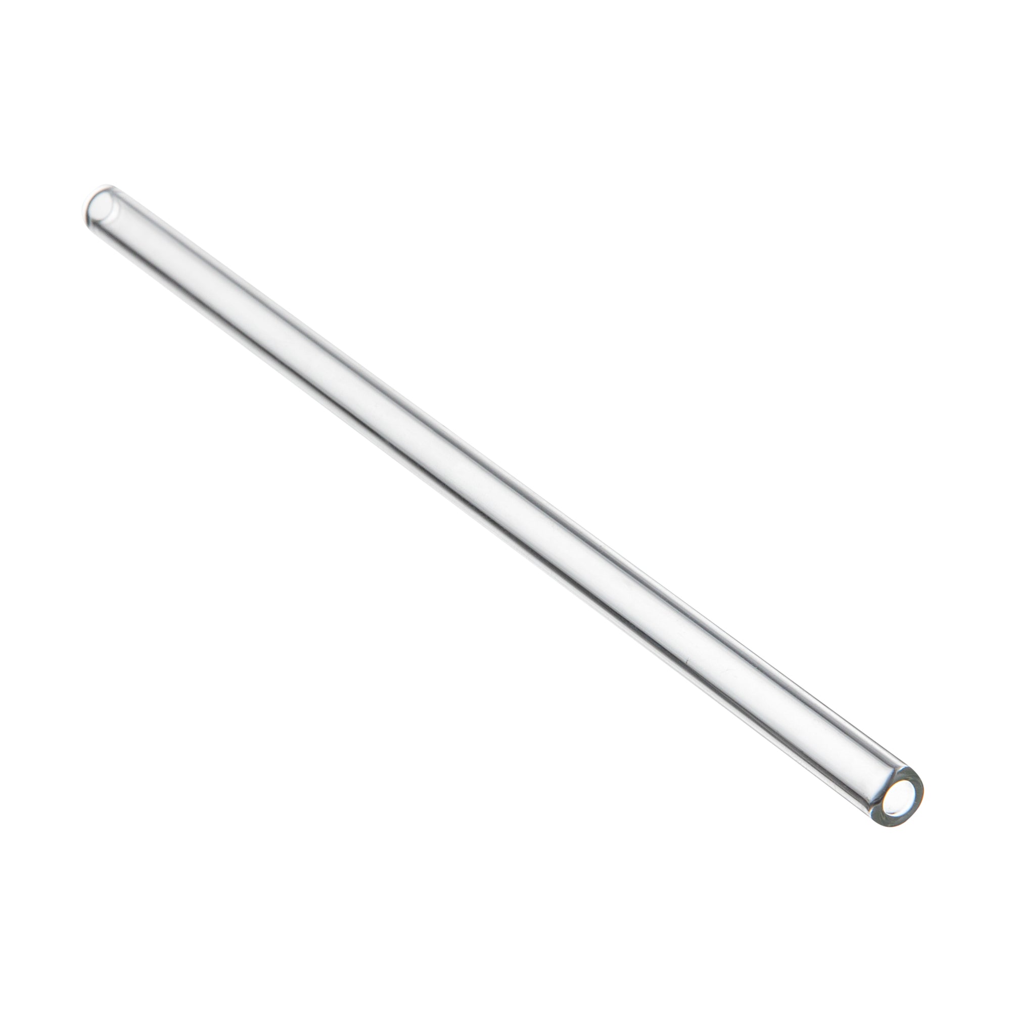 Forma Professional Clear Glass Straw - Borosilicate, with Brush - 7 3/4'' - 100 count box