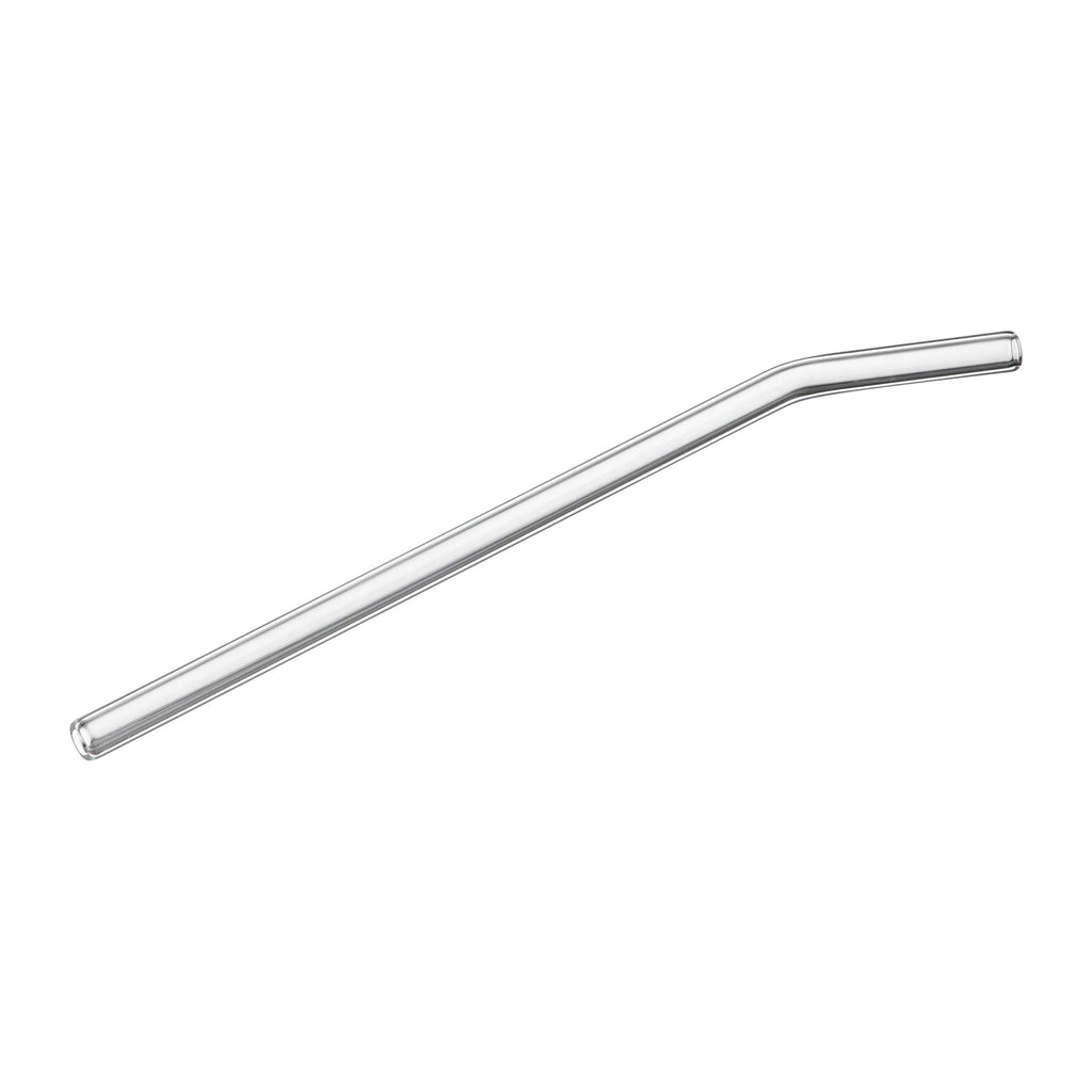 Forma Professional Clear Bent Glass Straw - Borosilicate, with Brush - 7 3/4'' - 100 count box