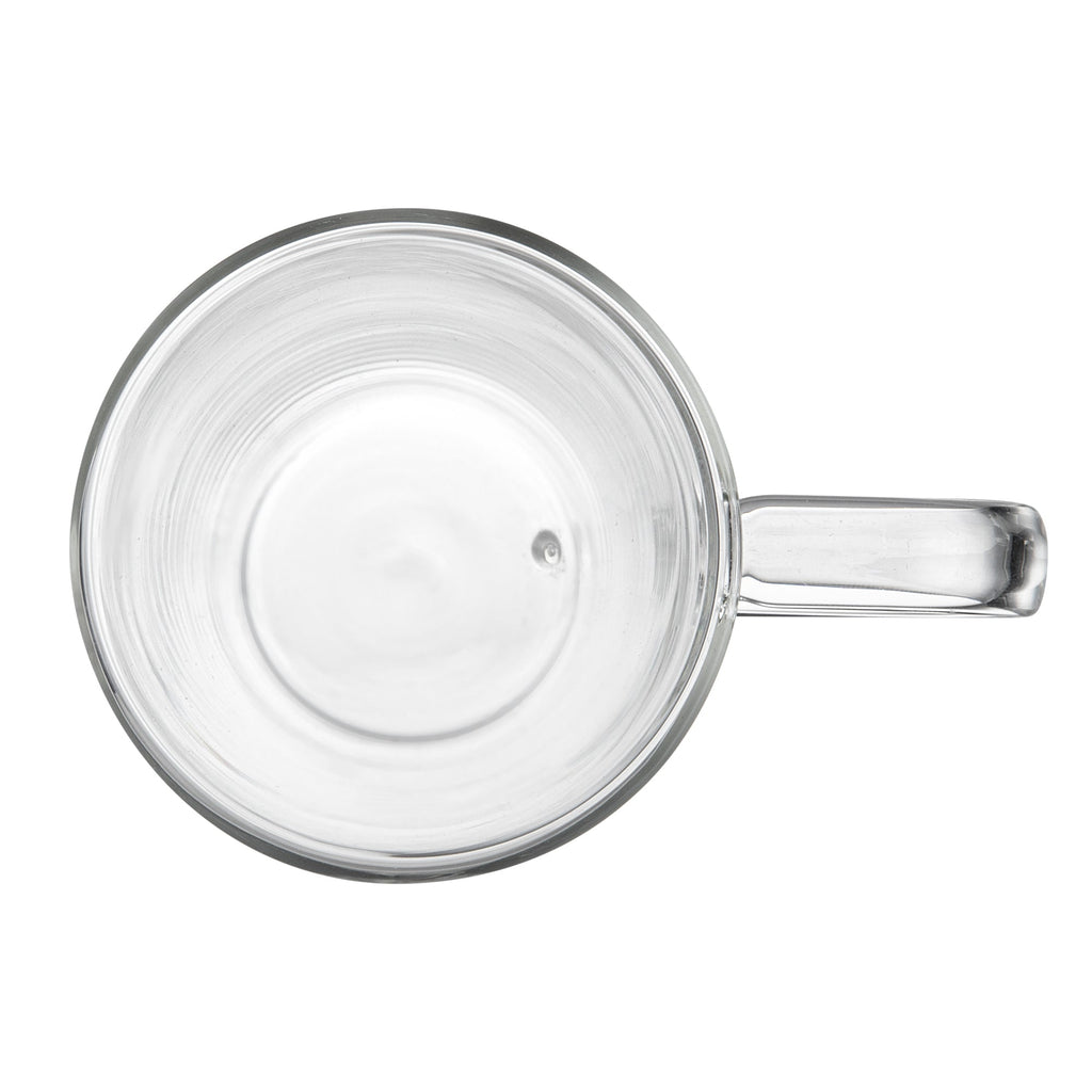 Forma Professional 5 oz Glass Mug - Double Wall, Borosilicate, with Handle - 2 3/4" x 2 3/4" x 3 3/4" - 2 count box
