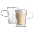 Forma Professional 5 oz Glass Mug - Double Wall, Borosilicate, with Handle - 2 3/4" x 2 3/4" x 3 3/4" - 12 count box