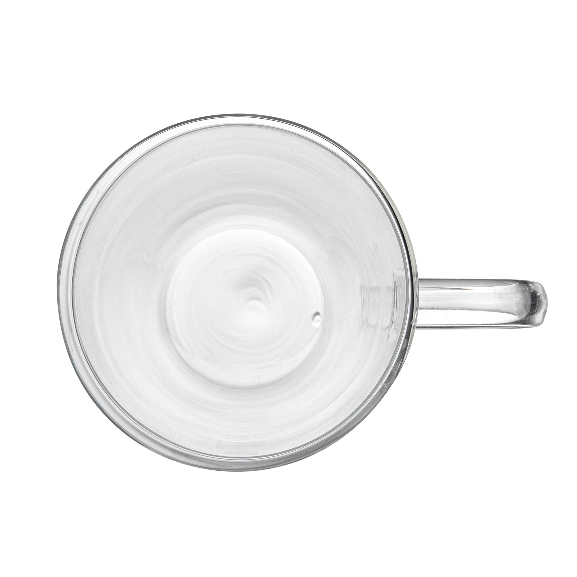 Forma Professional 14 oz Glass Mug - Double Wall, Borosilicate, with Handle - 3 3/4" x 3 3/4" x 5 1/2" - 2 count box