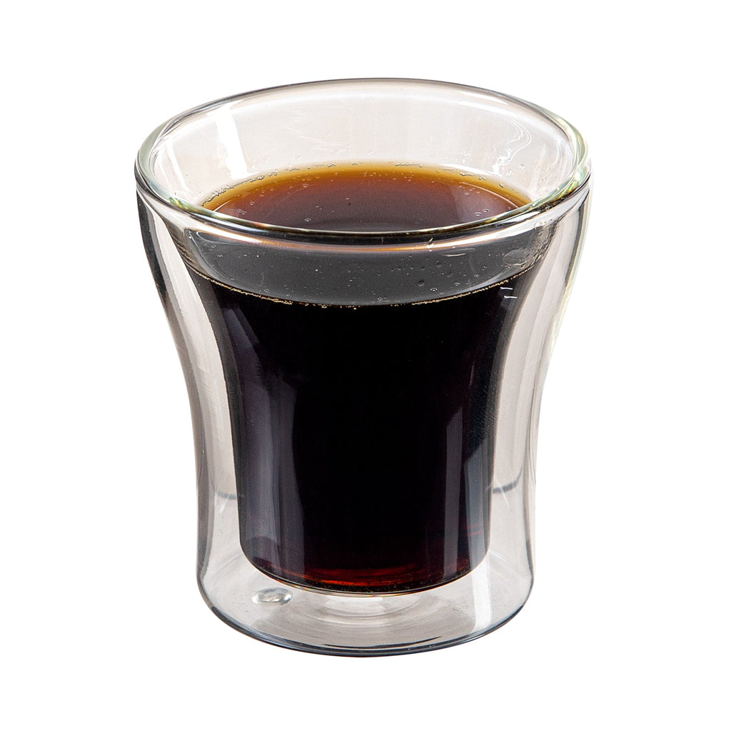Forma Professional 3 oz Shot Glass / Espresso Cup - Double Wall, Borosilicate - 2 3/4'' x 2 3/4'' x 2 3/4'' - 2 count box