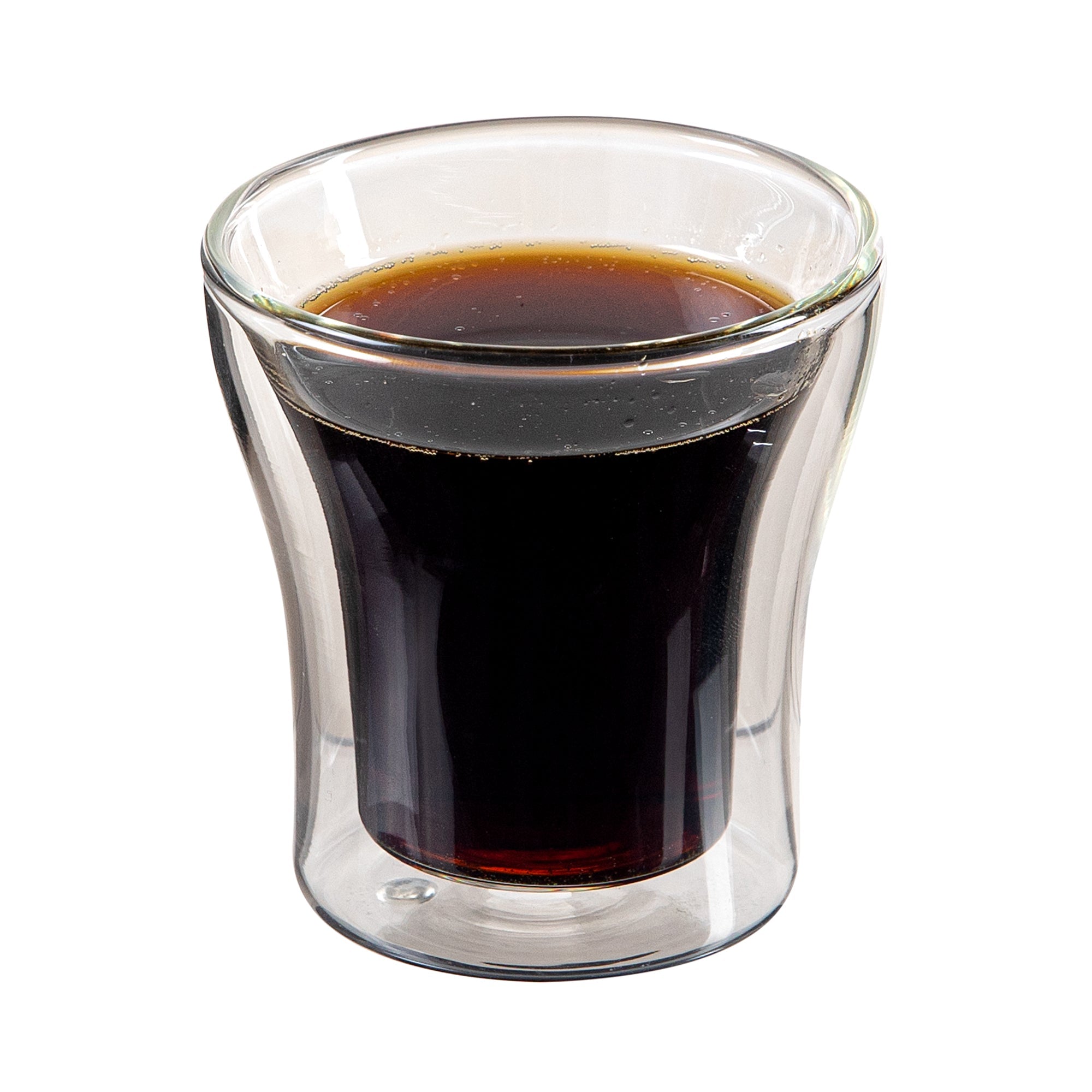 Forma Professional 3 oz Shot Glass / Espresso Cup - Double Wall, Borosilicate - 2 3/4'' x 2 3/4'' x 2 3/4'' - 2 count box