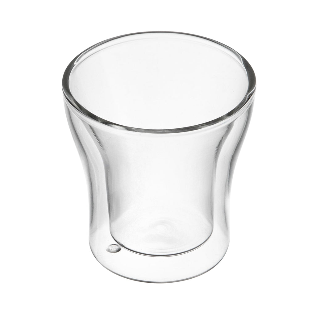 Forma Professional 3 oz Shot Glass / Espresso Cup - Double Wall, Borosilicate - 2 3/4'' x 2 3/4'' x 2 3/4'' - 2 count box