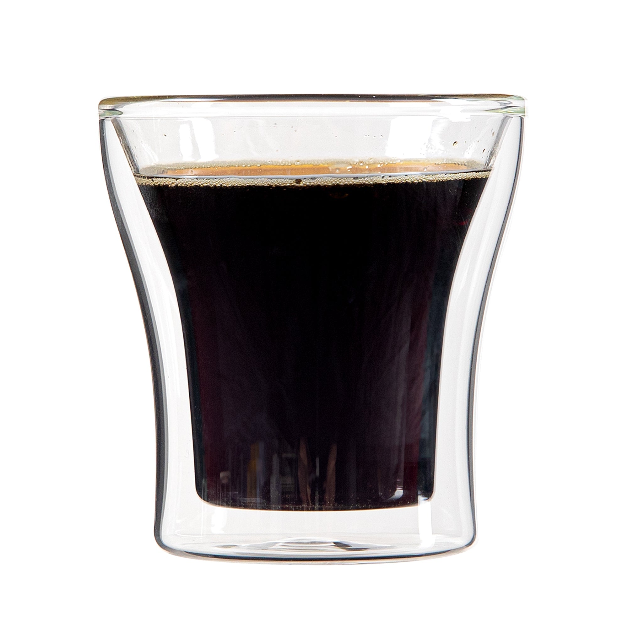 Forma Professional 3 oz Shot Glass / Espresso Cup - Double Wall, Borosilicate - 2 3/4'' x 2 3/4'' x 2 3/4'' - 12 count box