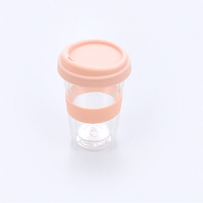 Forma Professional 14 oz Glass Travel Mug - Double Wall, Borosilicate, with Tan Lid and Sleeve - 1 count box