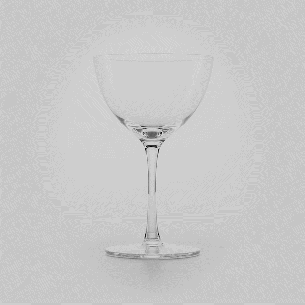 Vetri 8 oz Nick and Nora Glass - 3 3/4" x 3 3/4" x 6" - 6 count box
