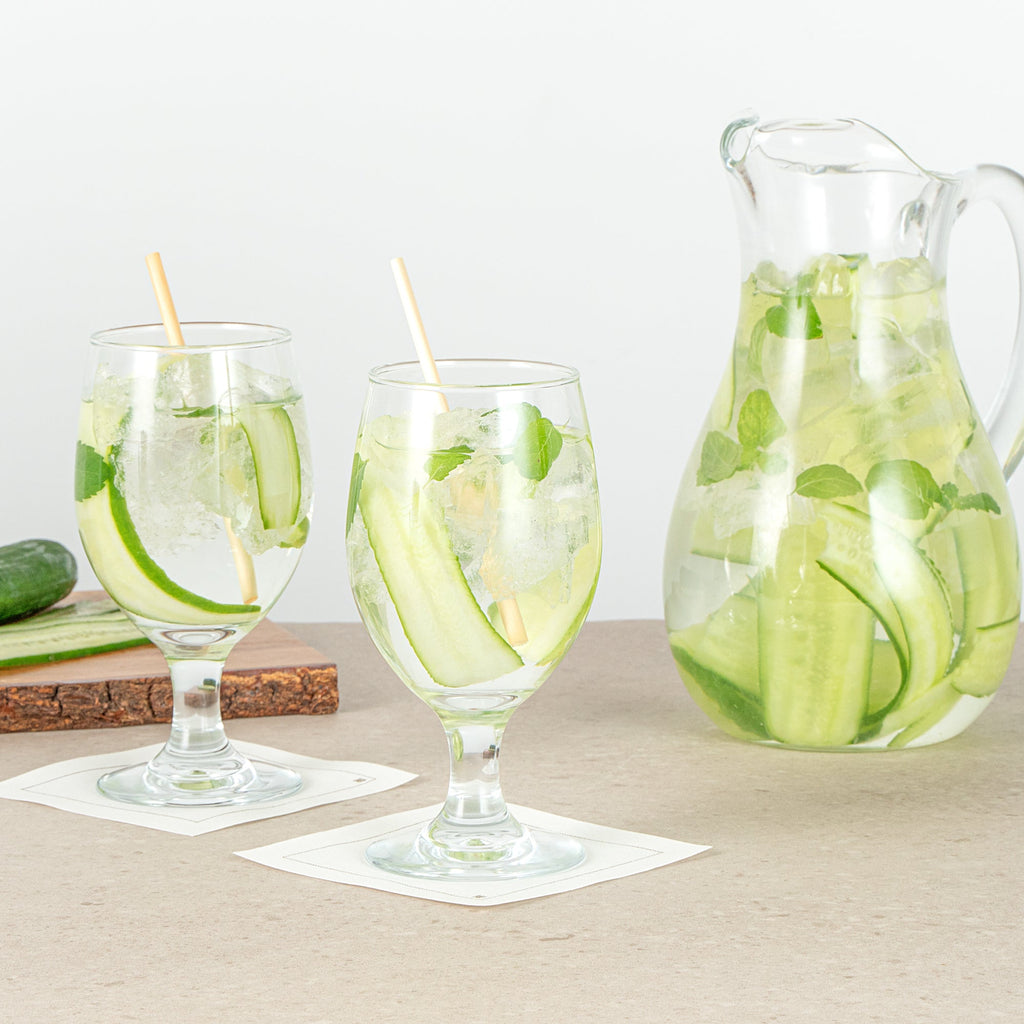 Vetri 14 oz Water Goblet Glass - 2 3/4" x 2 3/4" x 6 1/2" - 6 count box