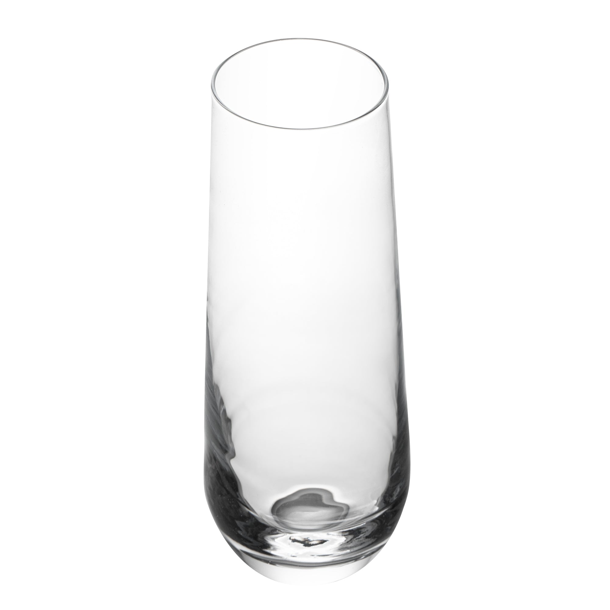 Vetri 10 oz Stemless Flute Glass - 1 3/4" x 1 3/4" x 6 1/4" - 6 count box