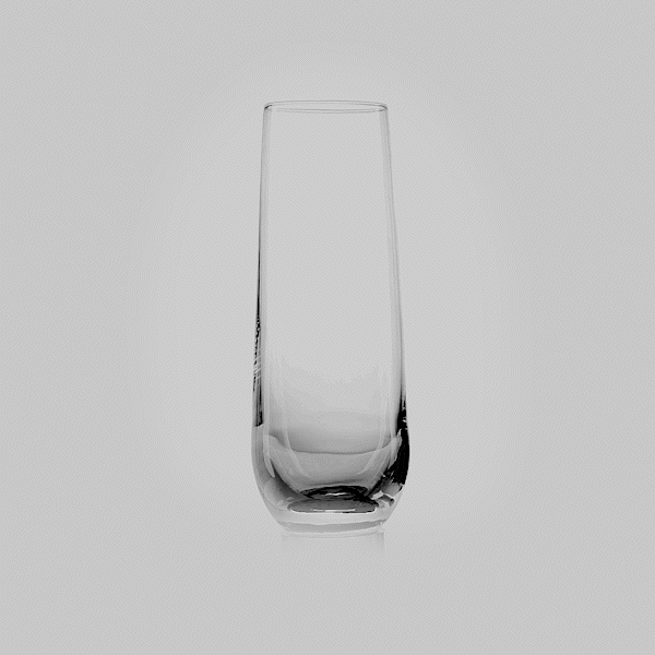 Vetri 10 oz Stemless Flute Glass - 1 3/4" x 1 3/4" x 6 1/4" - 6 count box