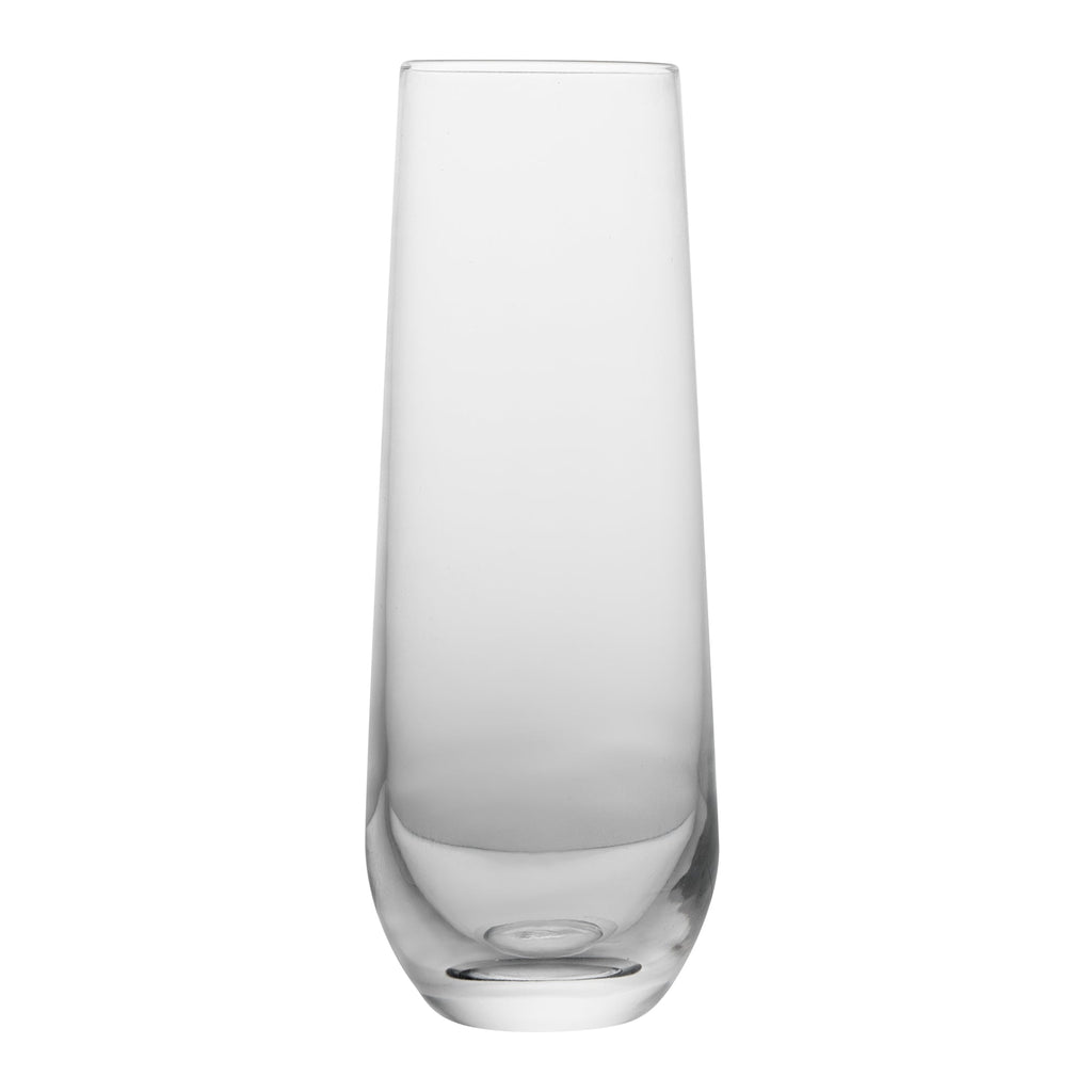 Vetri 10 oz Stemless Flute Glass - 1 3/4" x 1 3/4" x 6 1/4" - 24 count box