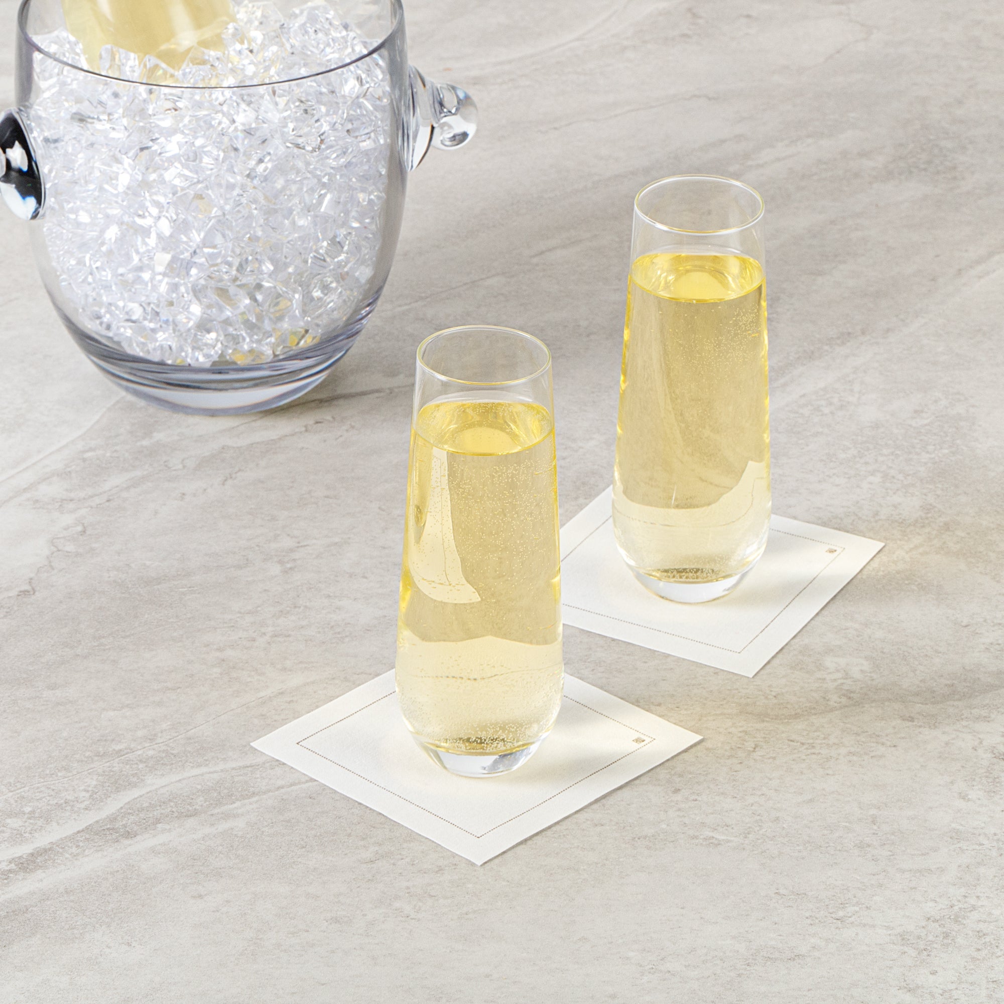 Vetri 10 oz Stemless Flute Glass - 1 3/4" x 1 3/4" x 6 1/4" - 24 count box