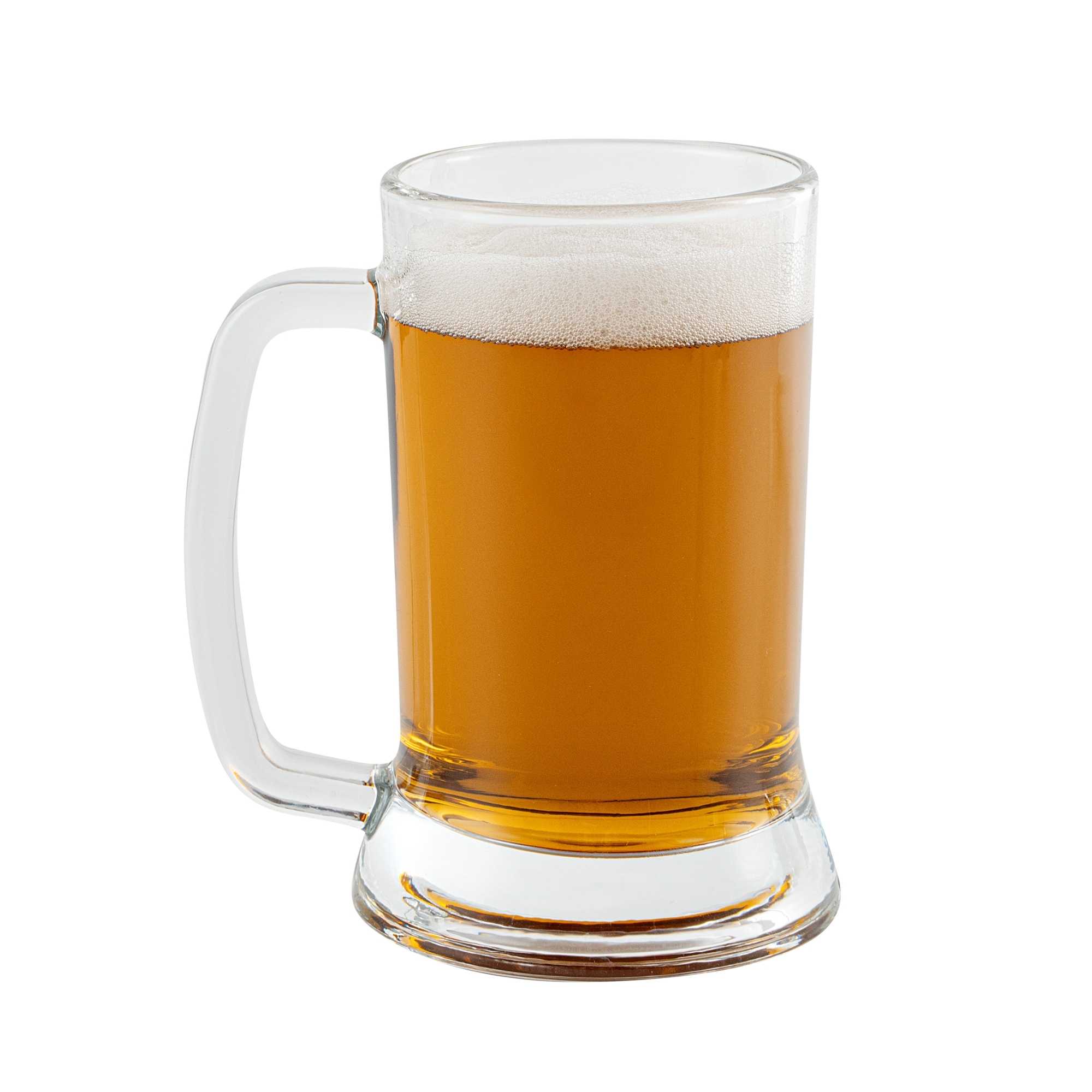 Vetri 16 oz Beer Mug Glass - 3 1/4" x 3 1/4" x 5 3/4" - 24 count box