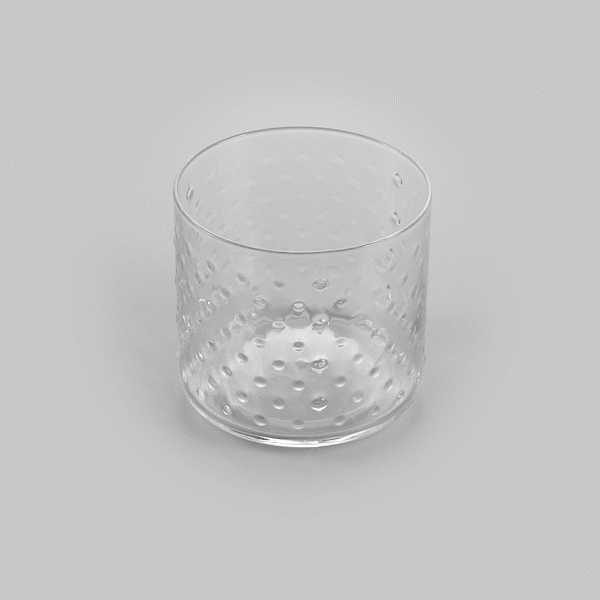Vetri 13 oz Hobnail Double Rocks Glass / Tumbler - 3 1/2" x 3 1/2" x 3 1/4" - 6 count box