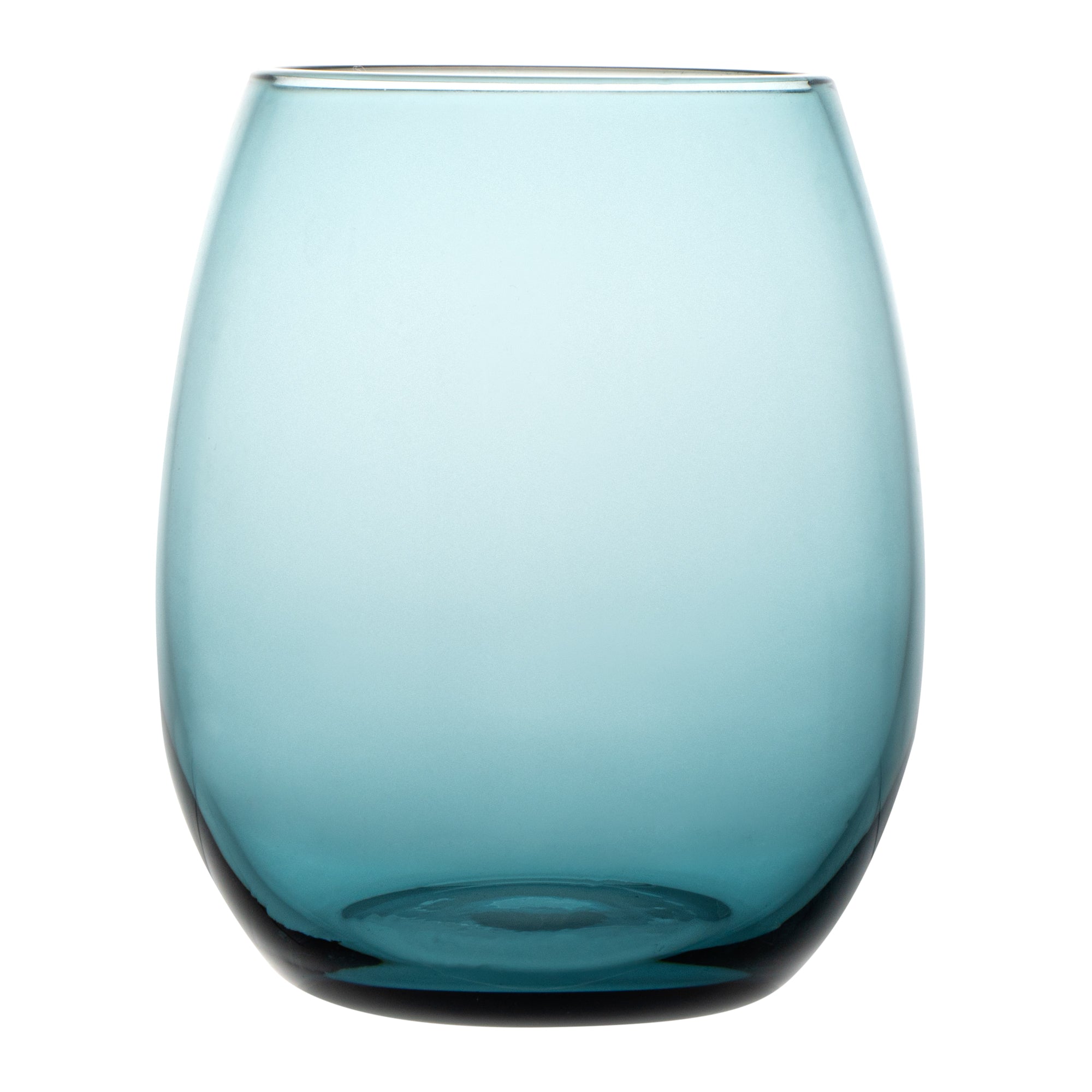 Vetri 15 oz Blue Stemless Wine Glass - 3 3/4" x 3 3/4" x 4 1/4" - 24 count box