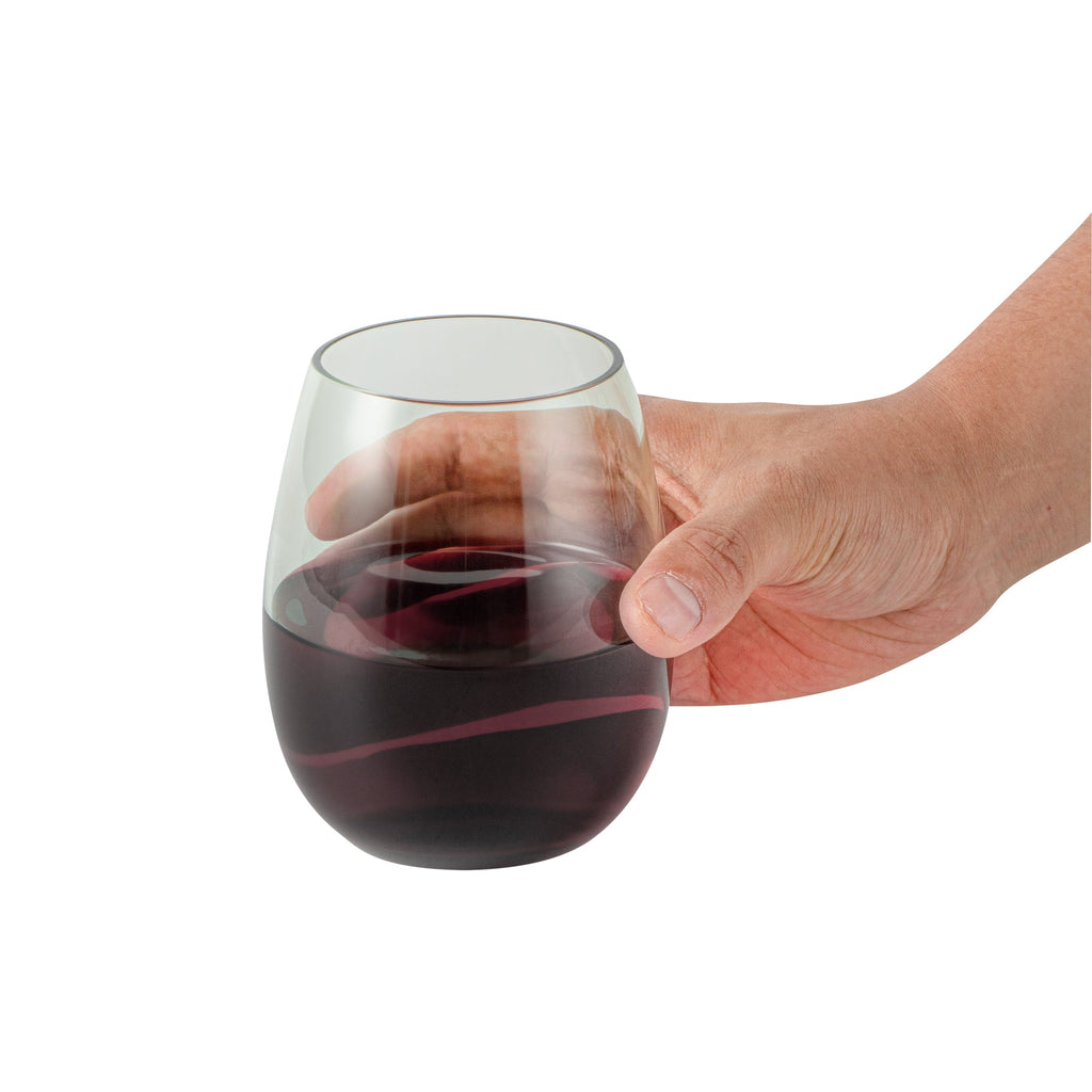 Vetri 15 oz Green Stemless Wine Glass - 3 3/4" x 3 3/4" x 4 1/4" - 6 count box