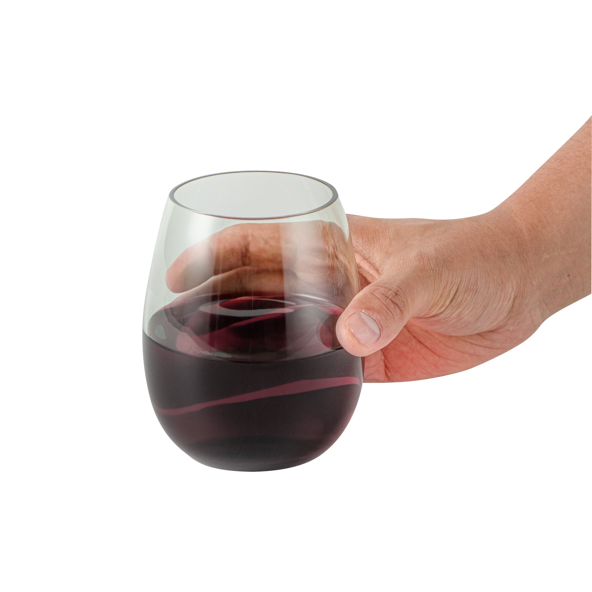 Vetri 15 oz Green Stemless Wine Glass - 3 3/4" x 3 3/4" x 4 1/4" - 6 count box
