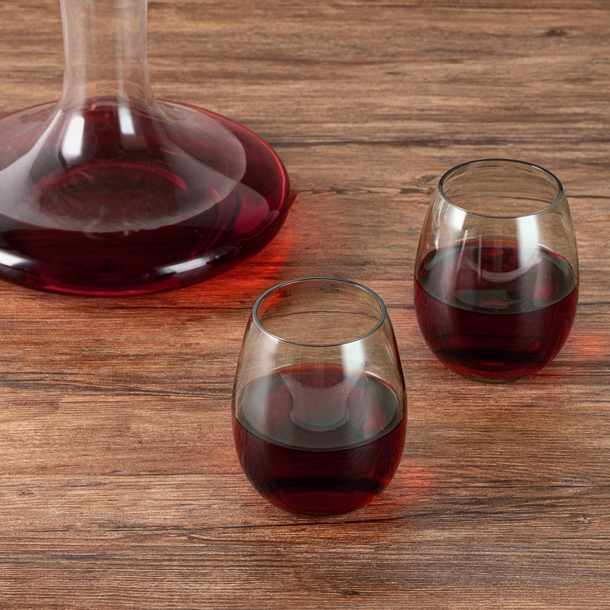 Vetri 15 oz Green Stemless Wine Glass - 3 3/4" x 3 3/4" x 4 1/4" - 6 count box