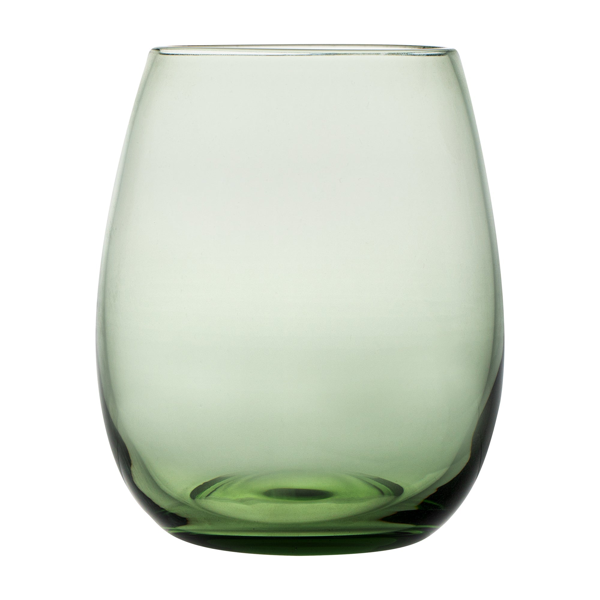 Vetri 15 oz Green Stemless Wine Glass - 3 3/4" x 3 3/4" x 4 1/4" - 24 count box