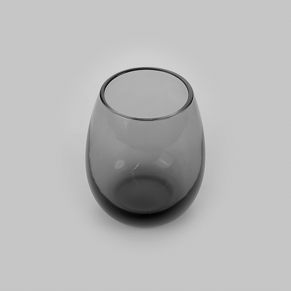 Vetri 15 oz Gray Stemless Wine Glass - 3 3/4" x 3 3/4" x 4 1/4" - 24 count box