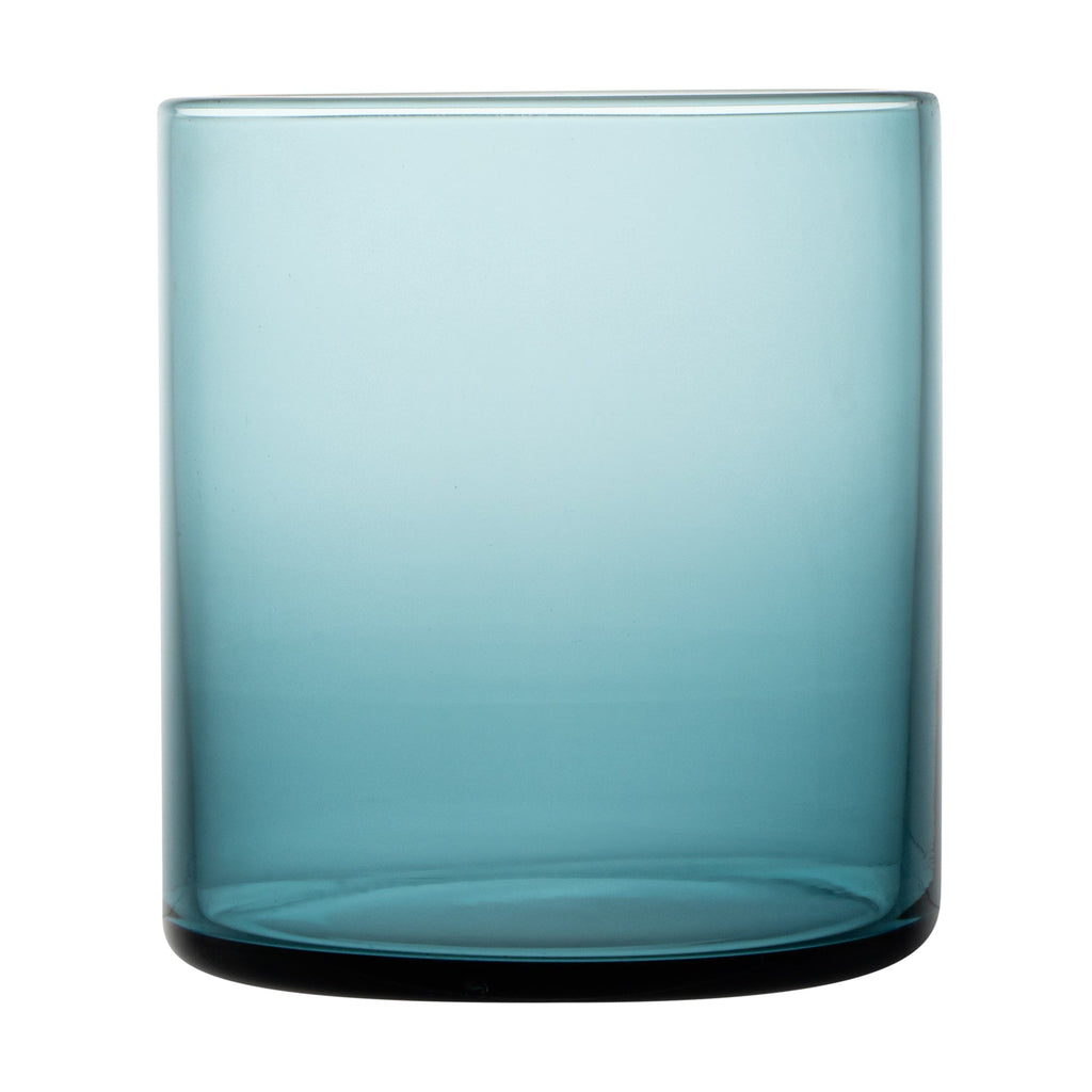 Vetri 10 oz Blue Rocks / Old Fashioned Glass - 3 1/4" x 3 1/4" x 3 1/2" - 6 count box
