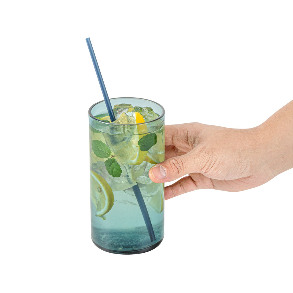 Vetri 16 oz Blue Beverage Glass - 3" x 3" x 5 1/2" - 24 count box