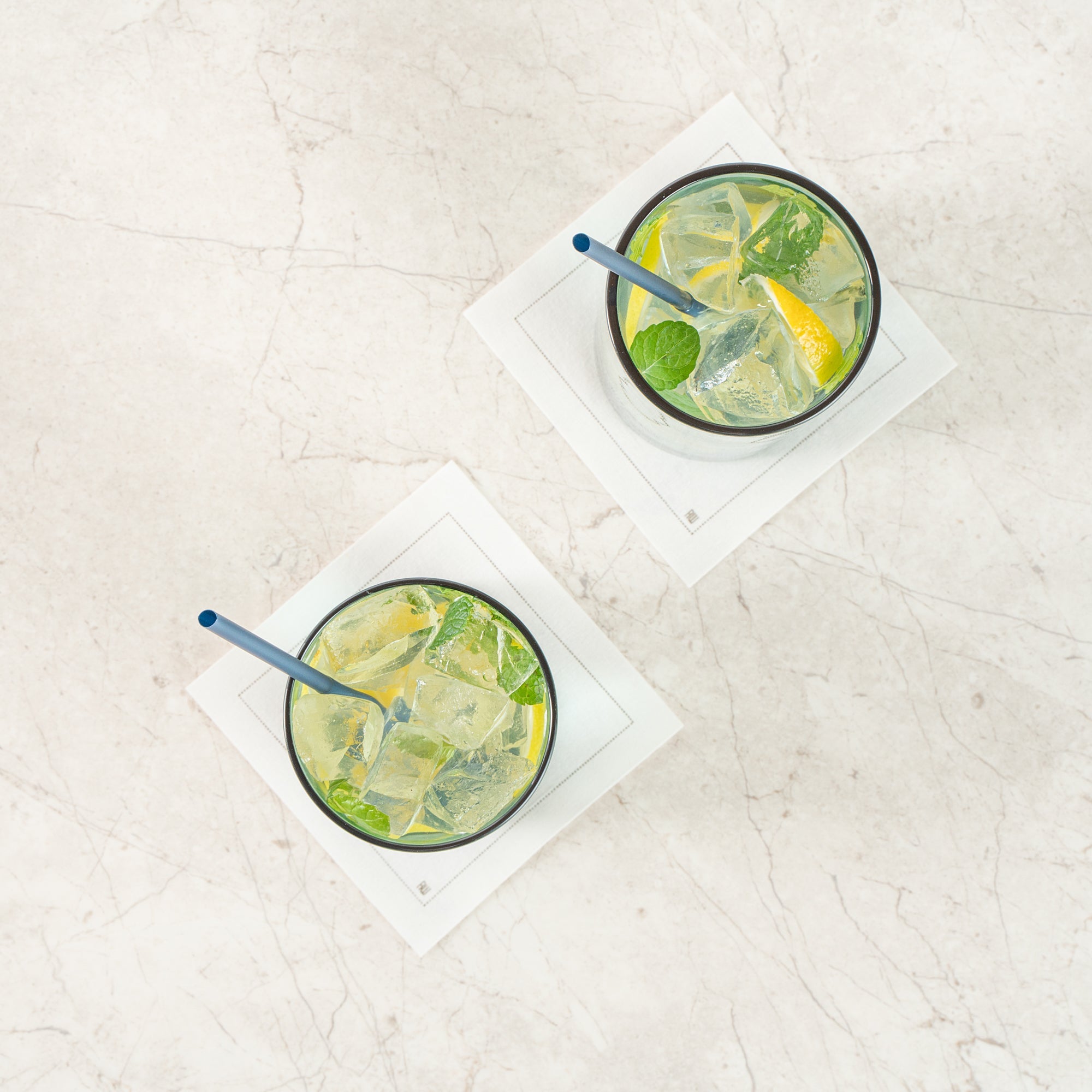 Vetri 16 oz Blue Beverage Glass - 3" x 3" x 5 1/2" - 24 count box