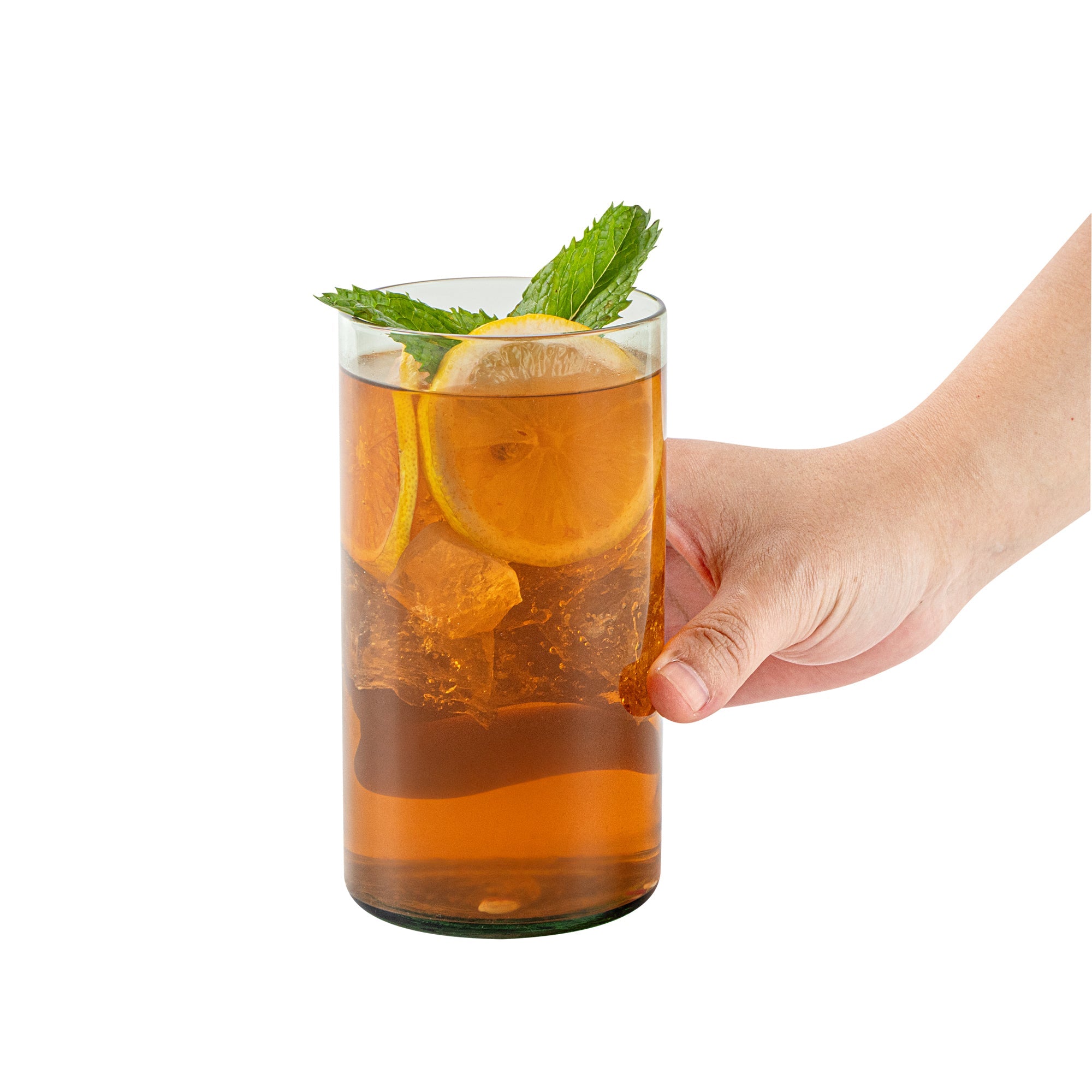 Vetri 16 oz Green Beverage Glass - 3" x 3" x 5 1/2" - 6 count box