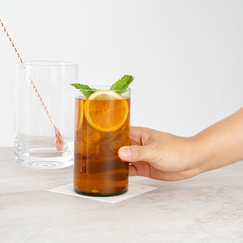 Vetri 16 oz Green Beverage Glass - 3" x 3" x 5 1/2" - 6 count box