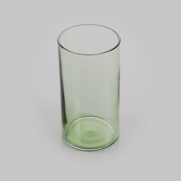 Vetri 16 oz Green Beverage Glass - 3" x 3" x 5 1/2" - 24 count box
