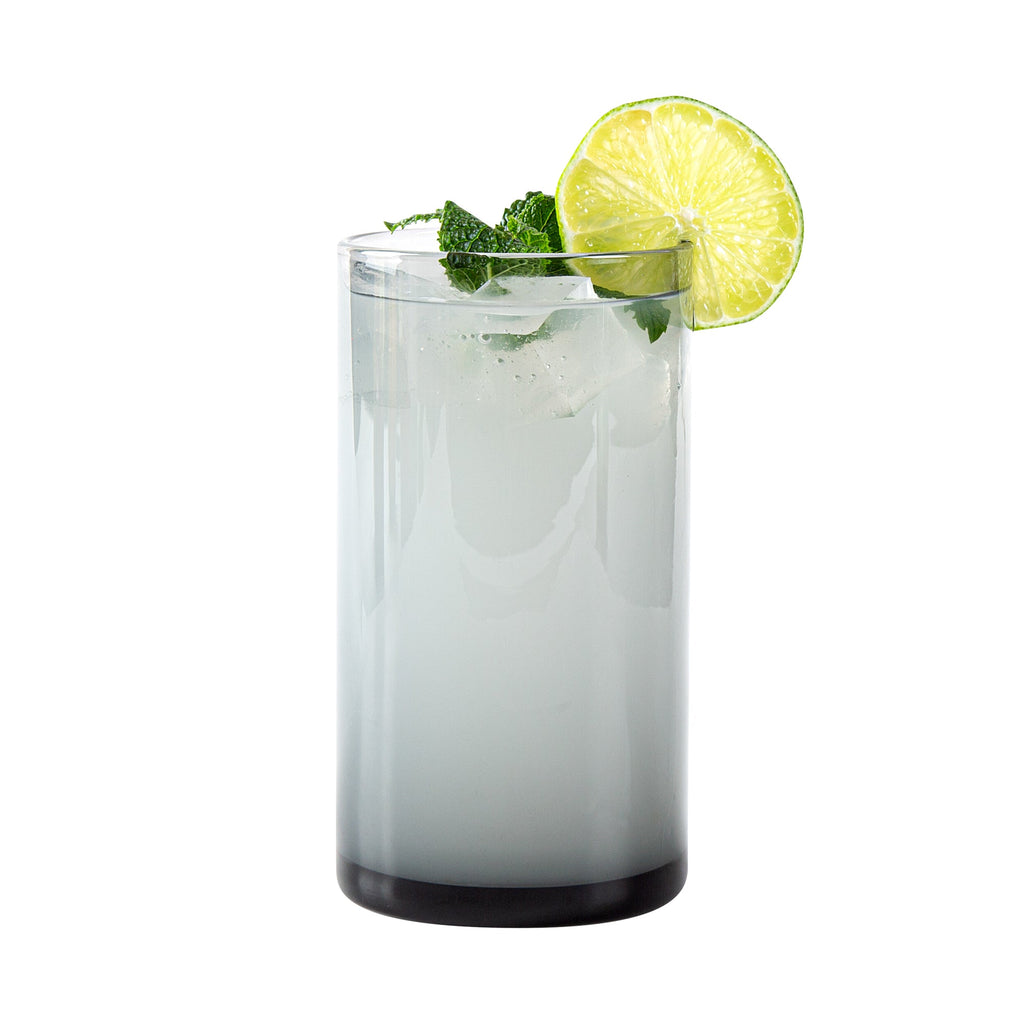 Vetri 16 oz Gray Beverage Glass - 3" x 3" x 5 1/2" - 6 count box